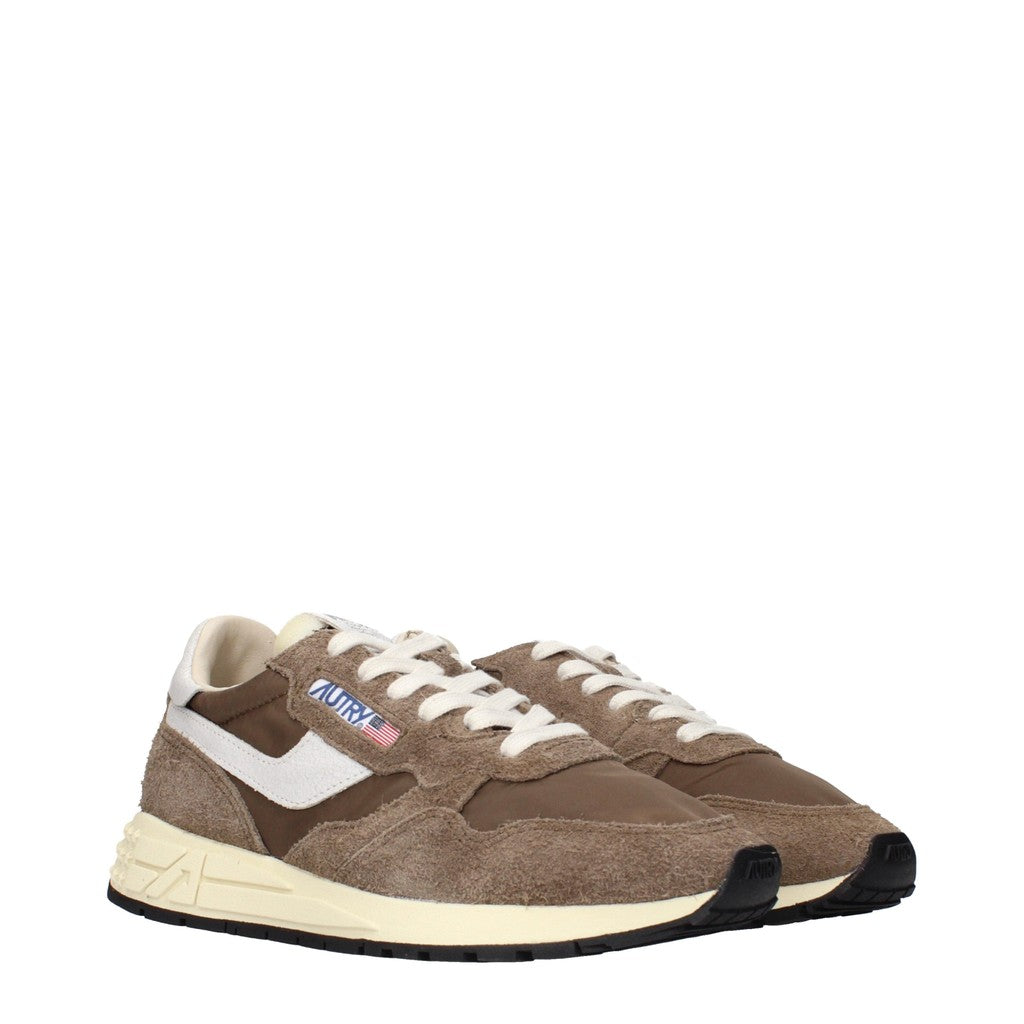 Autry Reelwind Sneakers van textiel en suède – Bruin / Wit