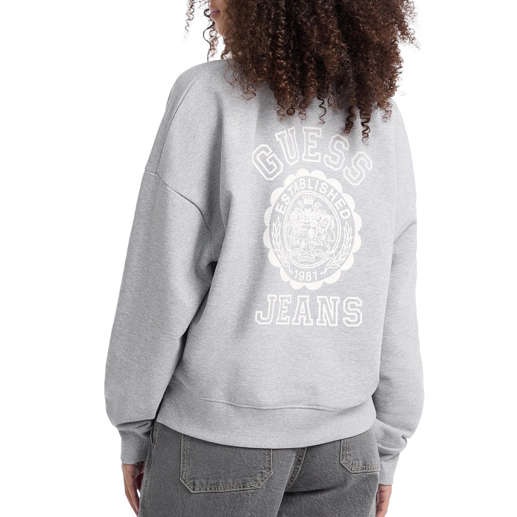 Guess Sweater met bedrukt logo – Grijs