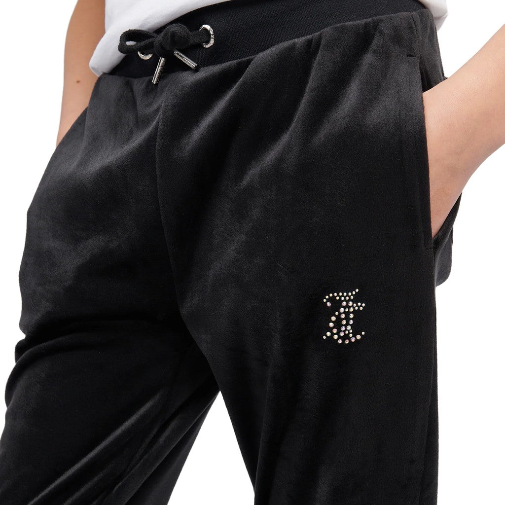 Juicy Couture Kids Chenille bootcut broek – Zwart