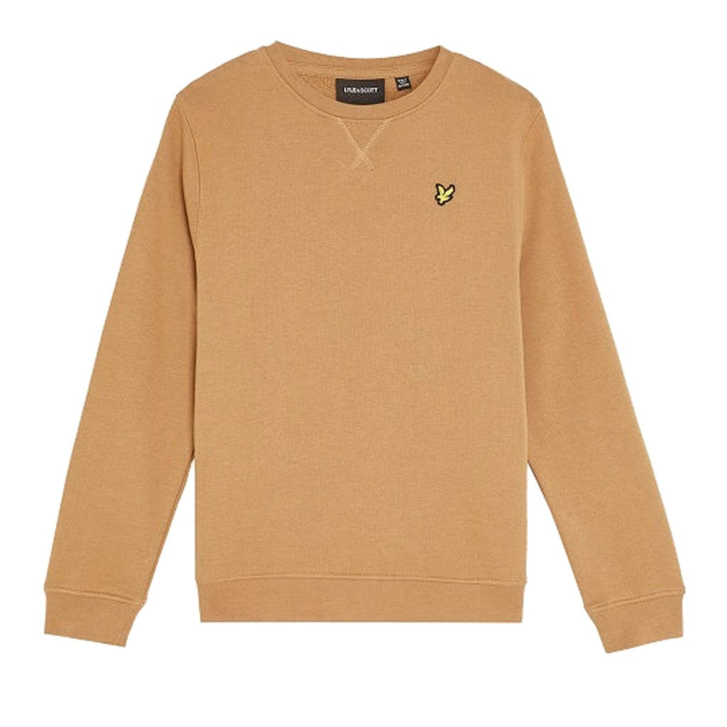 Lyle & Scott Kids Sweater met geborduurd logo – Camel