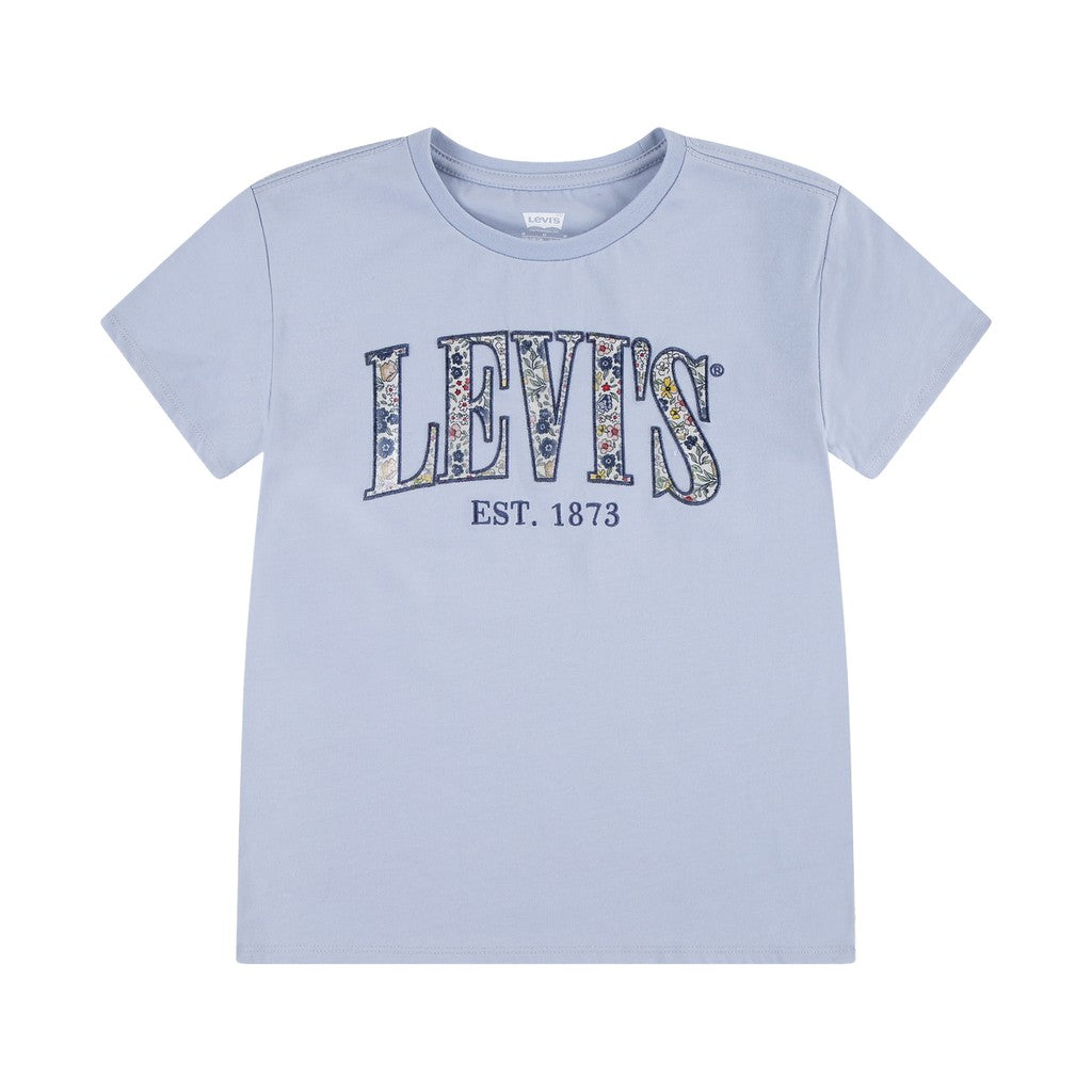 Levi's Kids T-shirt met bedrukt logo – Lichtblauw