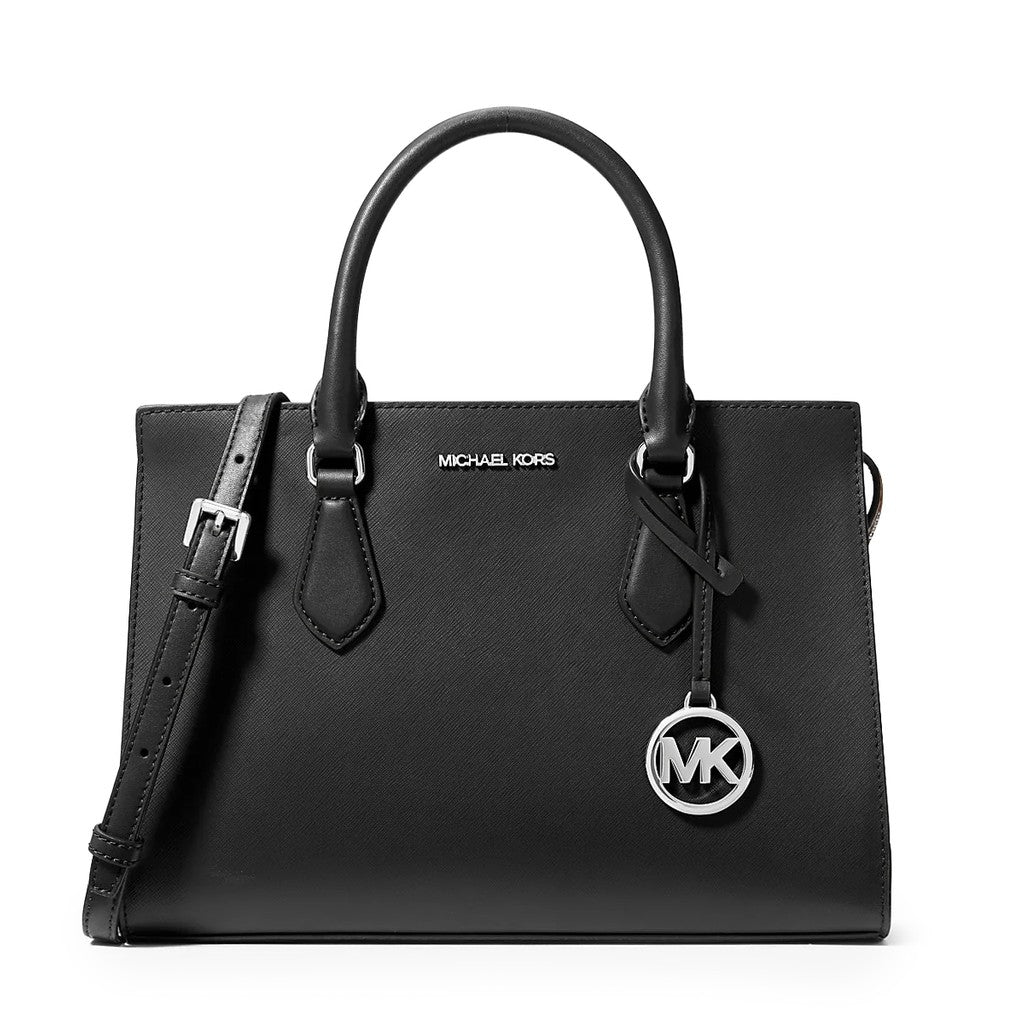 Michael Kors Sheila Handtas met ritssluiting en logo – Zwart