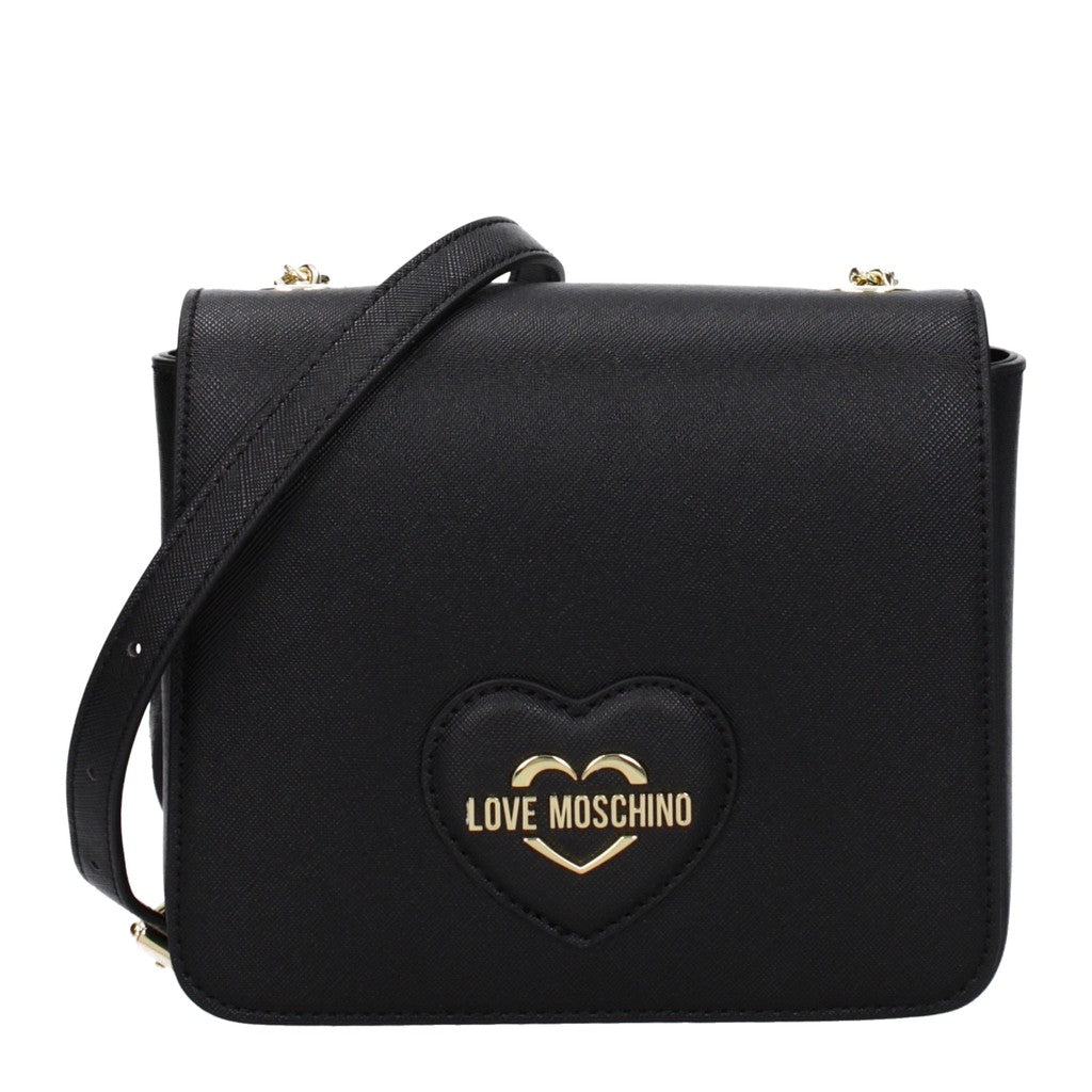 Love Moschino Kleine crossbodytas met goudkleurige details – Zwart