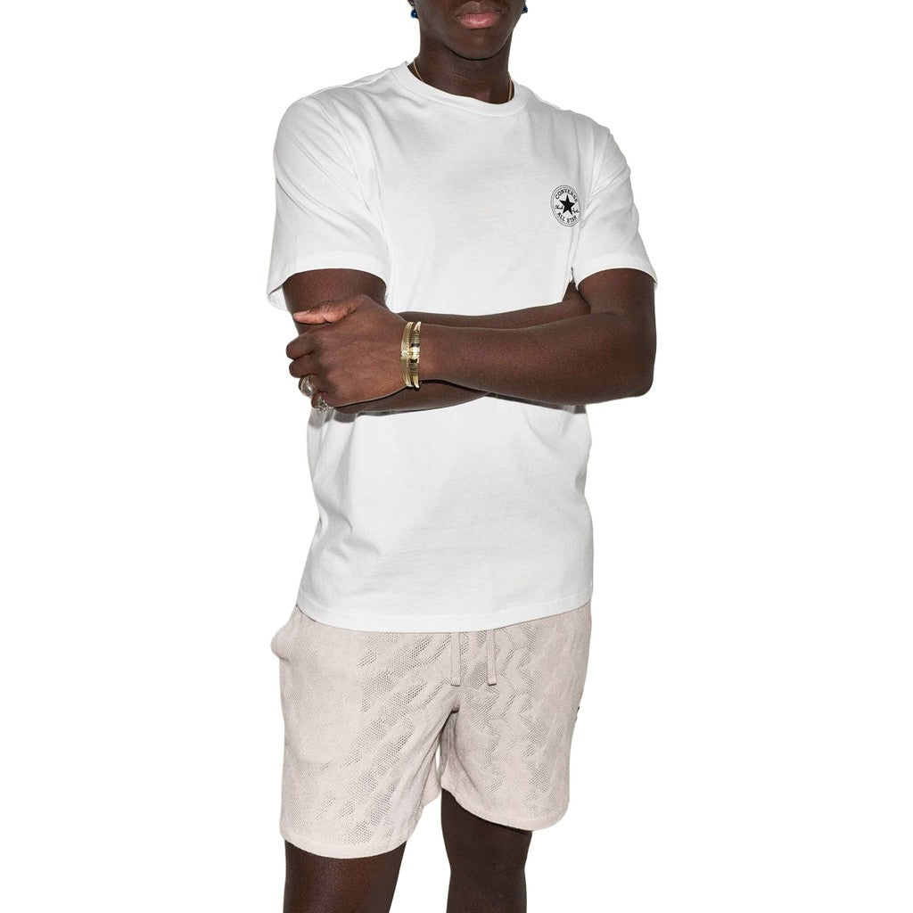 Converse T-shirt met print en bedrukt logo – Wit