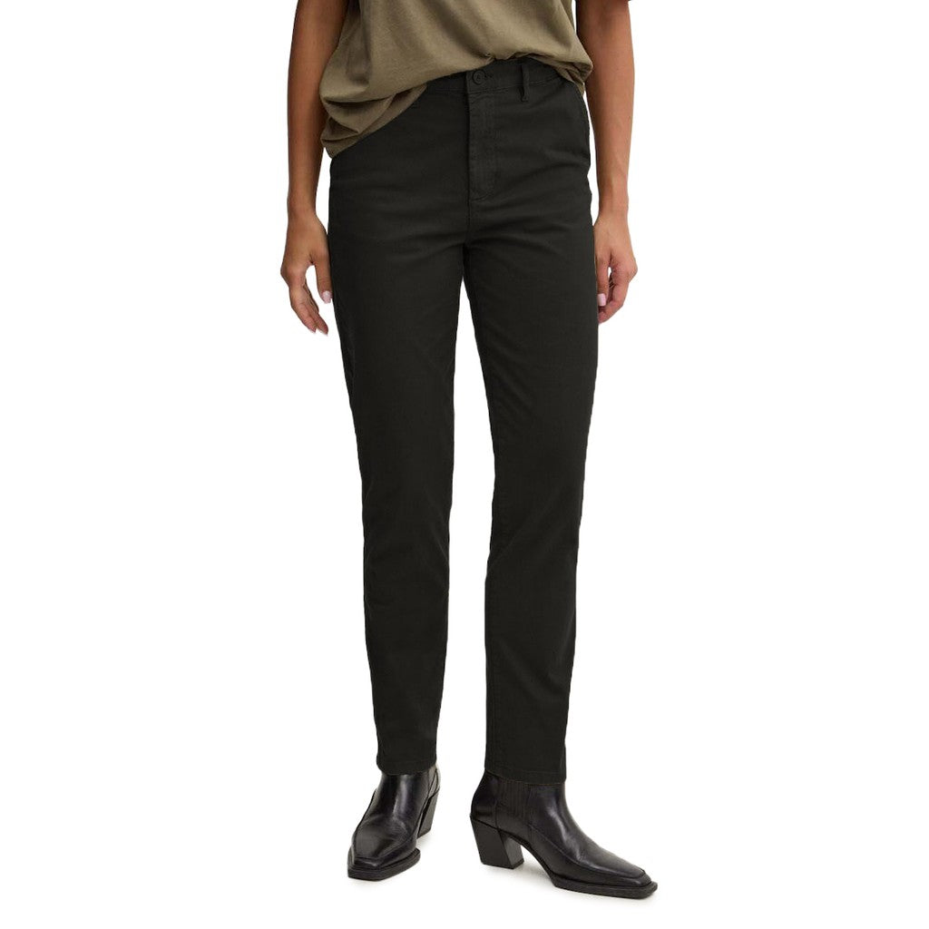 Guess Broek met vier zakken en logo – Zwart