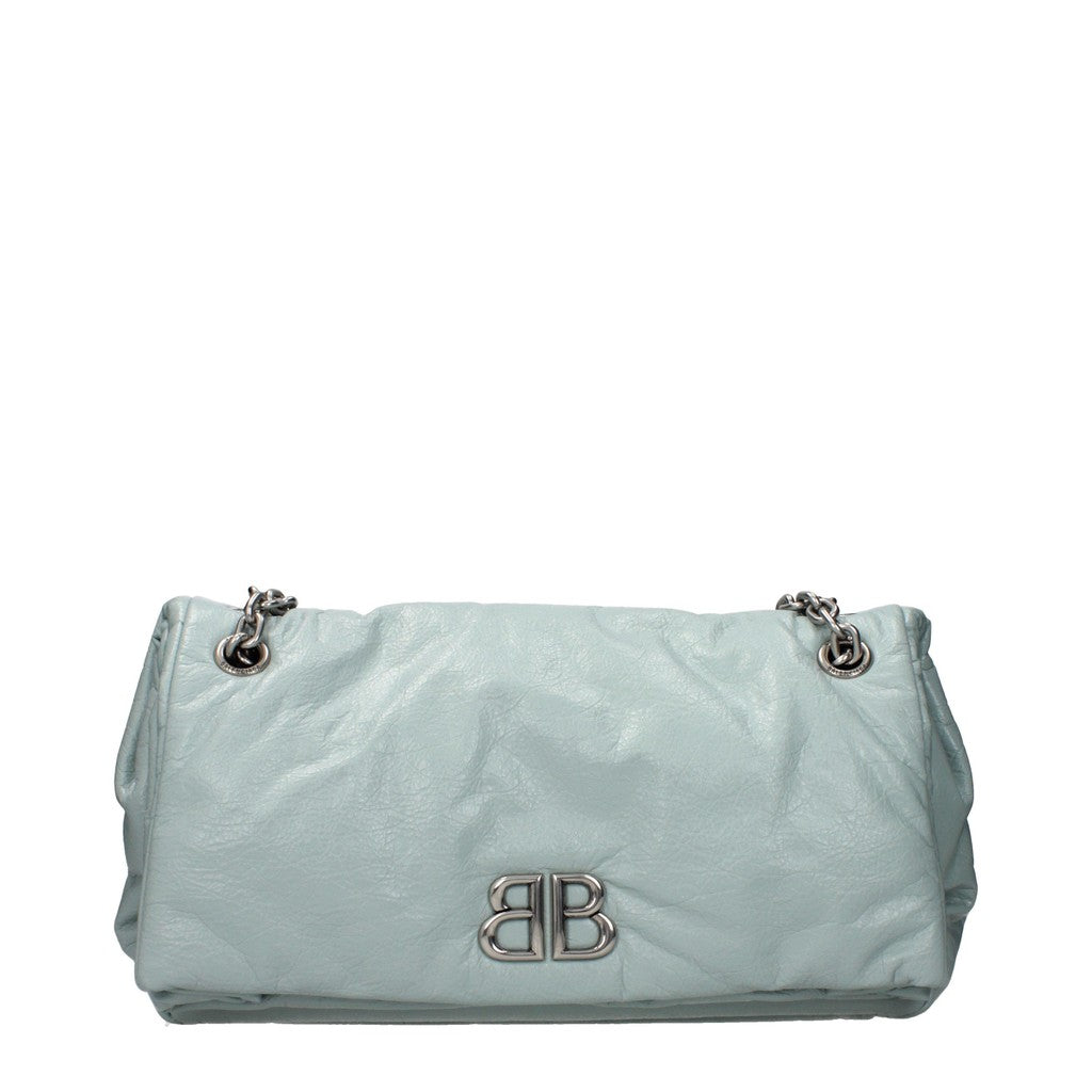 Balenciaga Ruime schoudertas met knoopsluiting – Lichtblauw