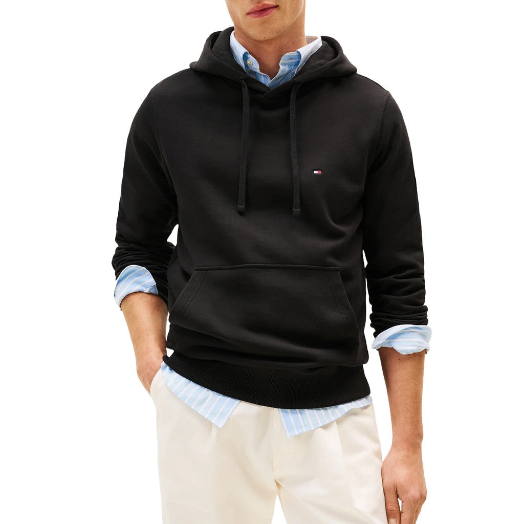 Tommy Hilfiger Badstof hoodie – Zwart