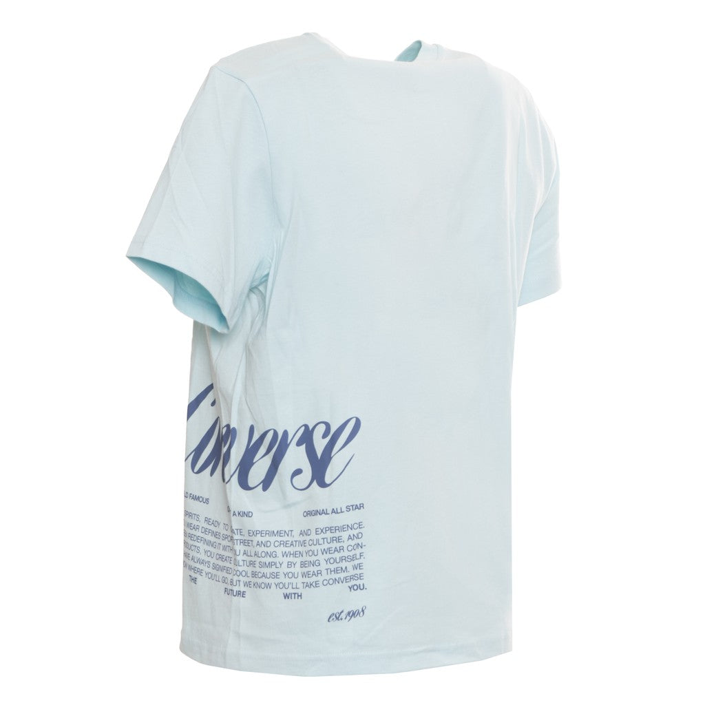 Converse T-shirt met ronde hals en logo – Lichtblauw