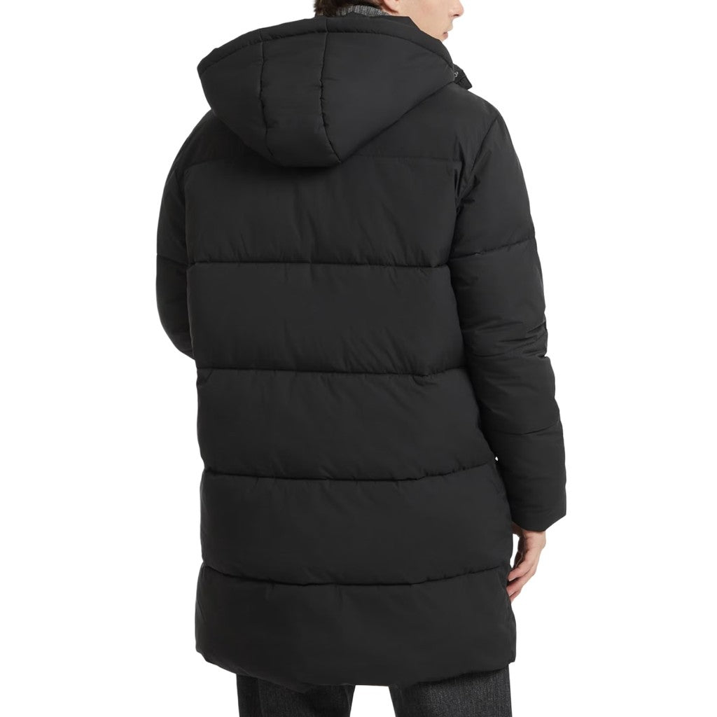 Guess Donsjas met capuchon en opstaande kraag – Zwart