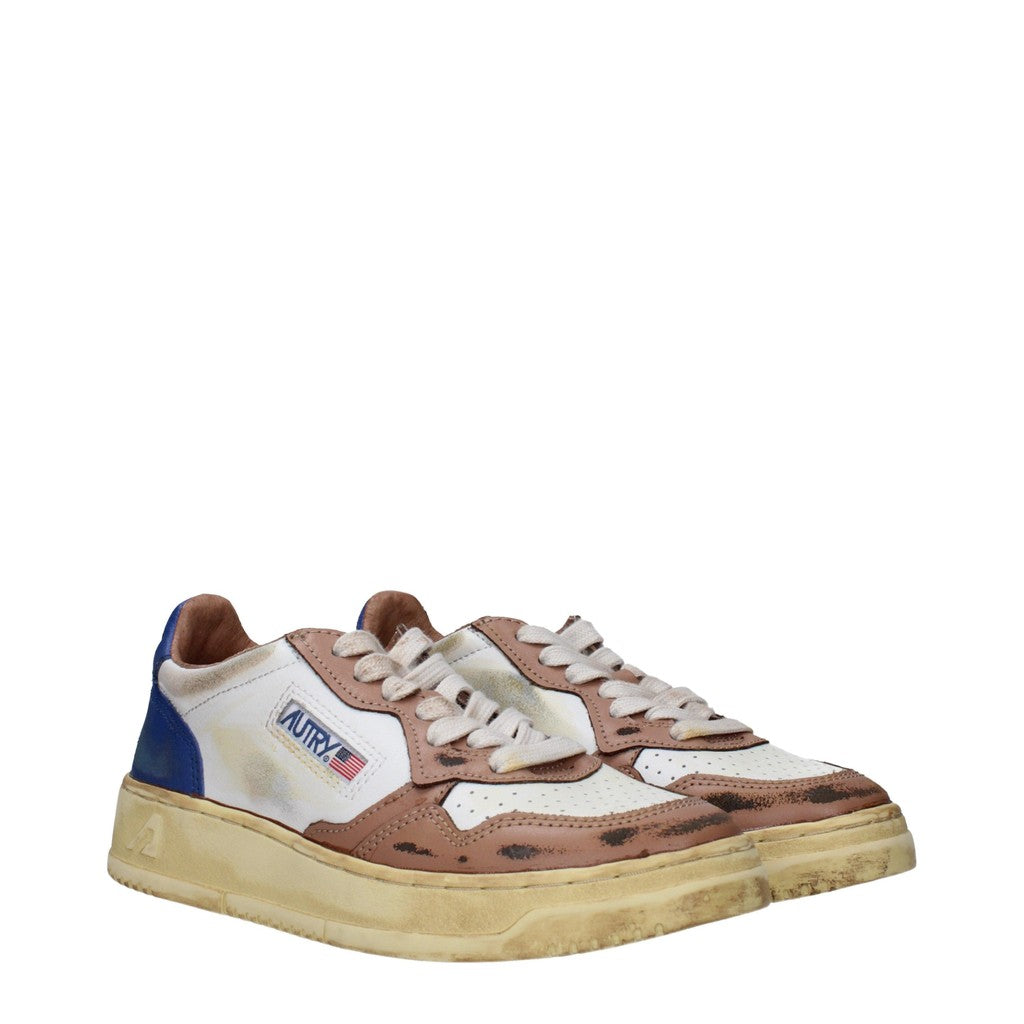 Autry Medalist Super Vintage Sneakers van leer – Wit / Bruin