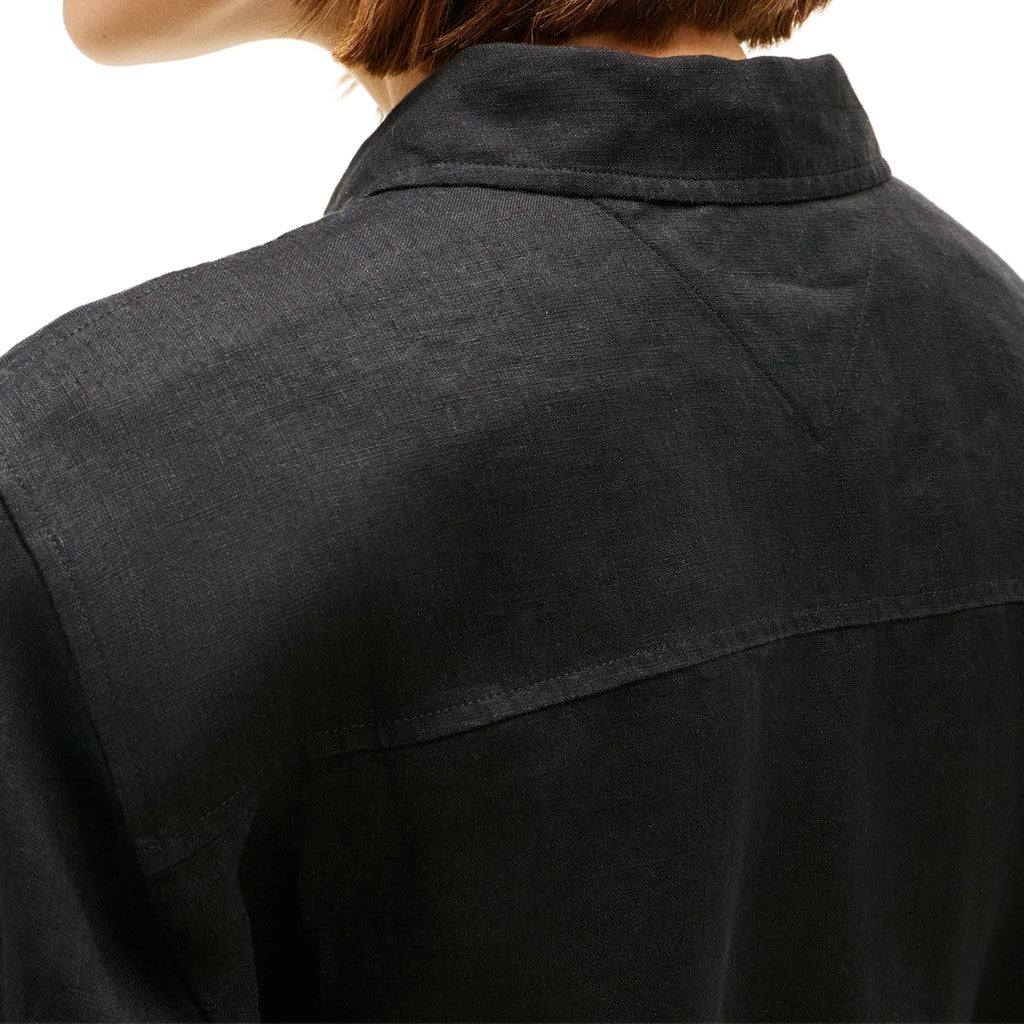 Tommy Hilfiger Linnen blouse – Zwart