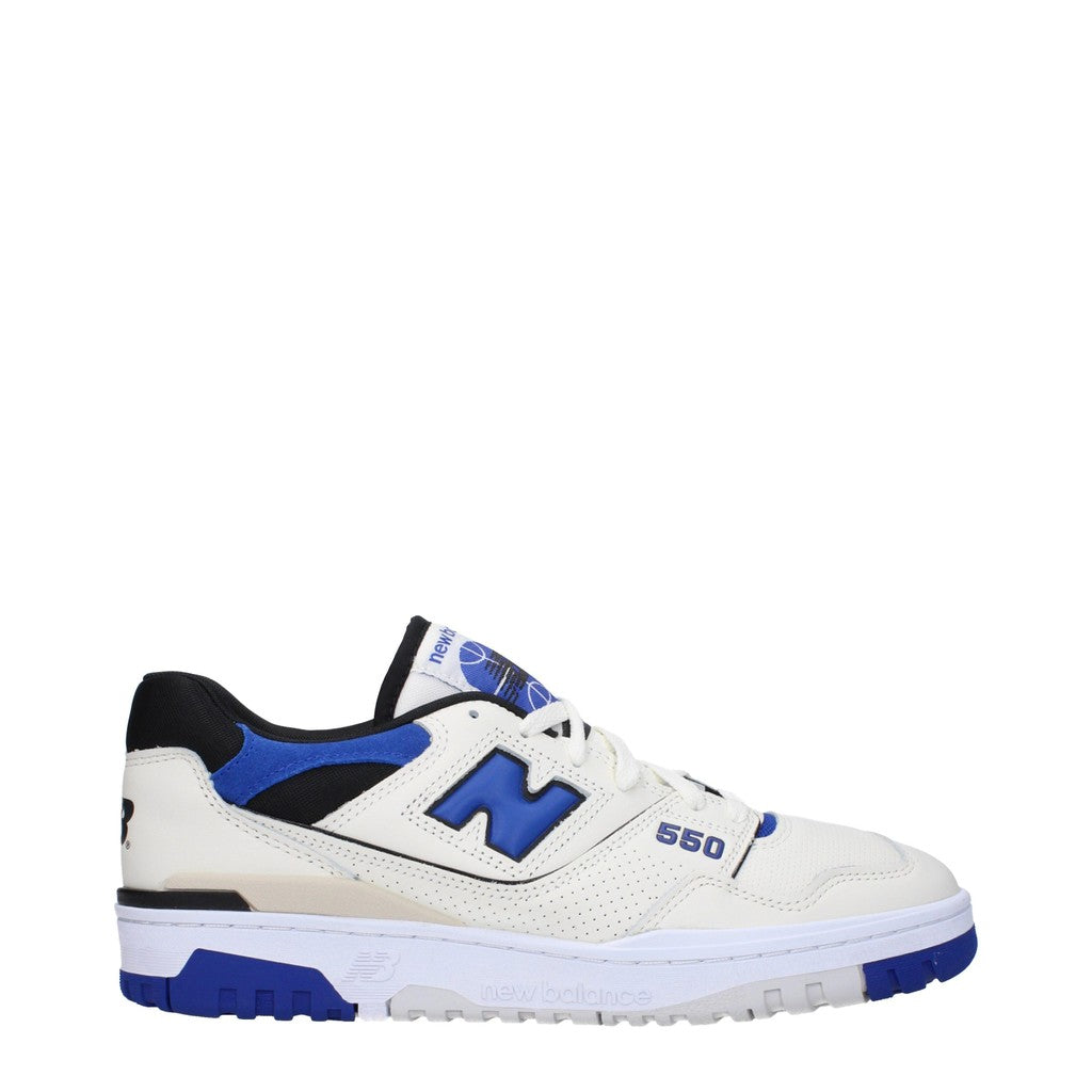 New Balance 550 Sneakers van leer en stof – Wit / Blauw