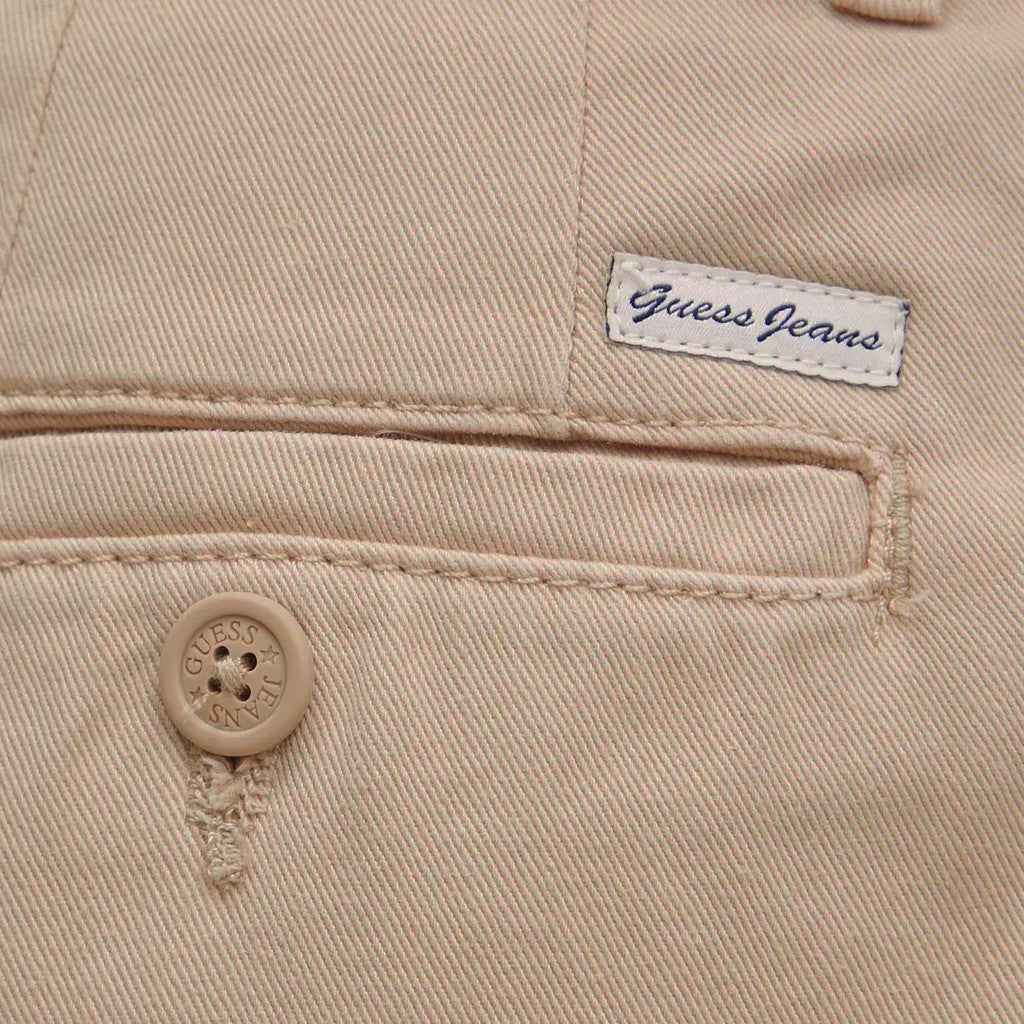 Guess Broek met vier zakken en logo – Zand