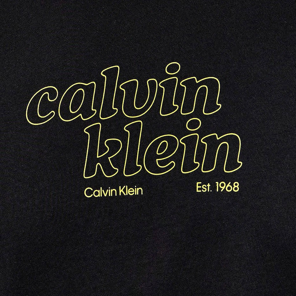 Calvin Klein Tweekleurig T-shirt met logo – Zwart