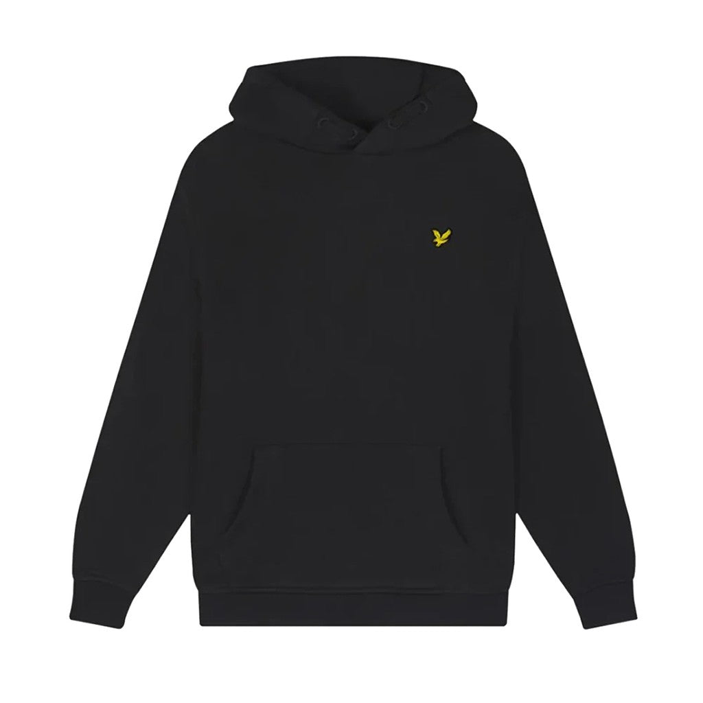 Lyle & Scott Kids Hoodie met grote zak en logo – Zwart