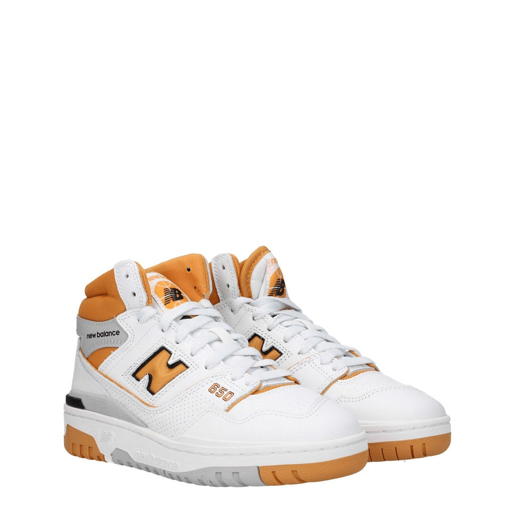 New Balance 650 Sneakers van leer en stof – Wit / Bruin