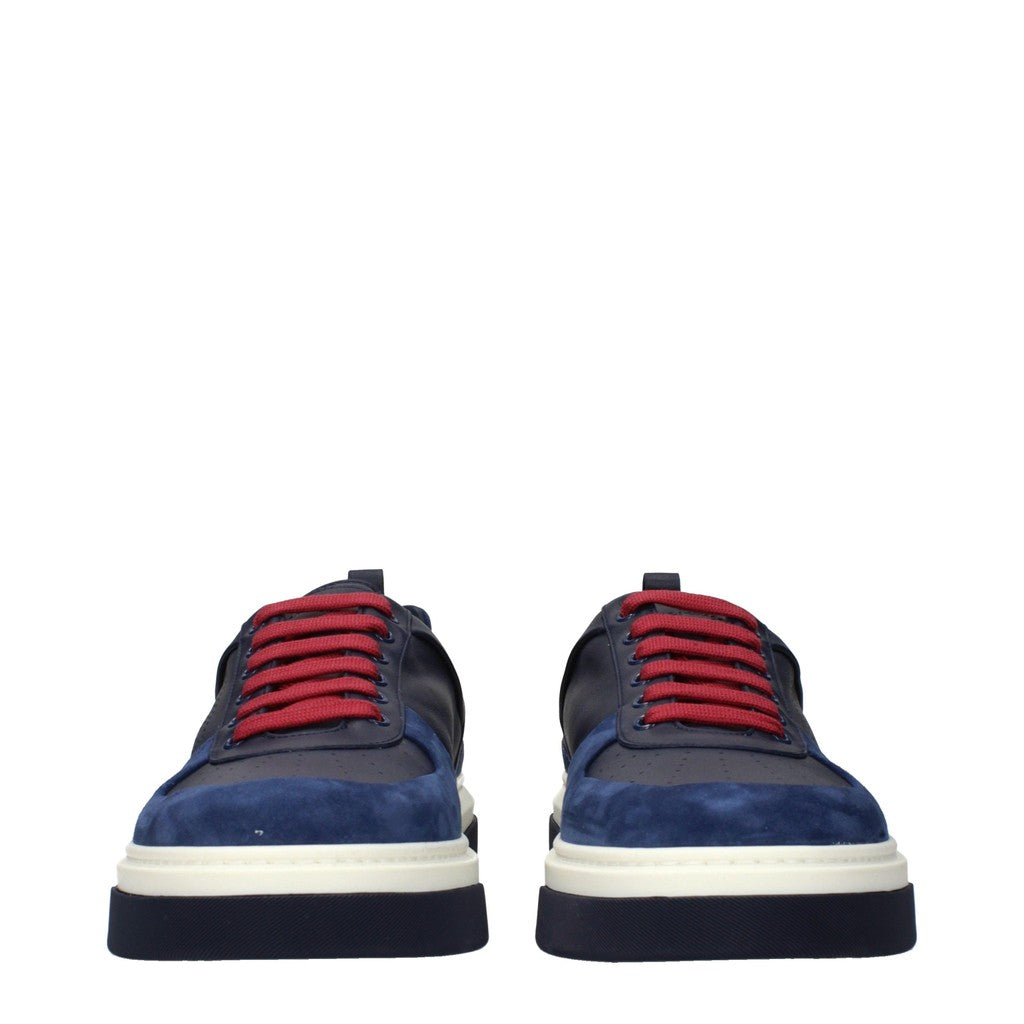 Salvatore Ferragamo Cassina Sneakers van leer en suède – Blauw