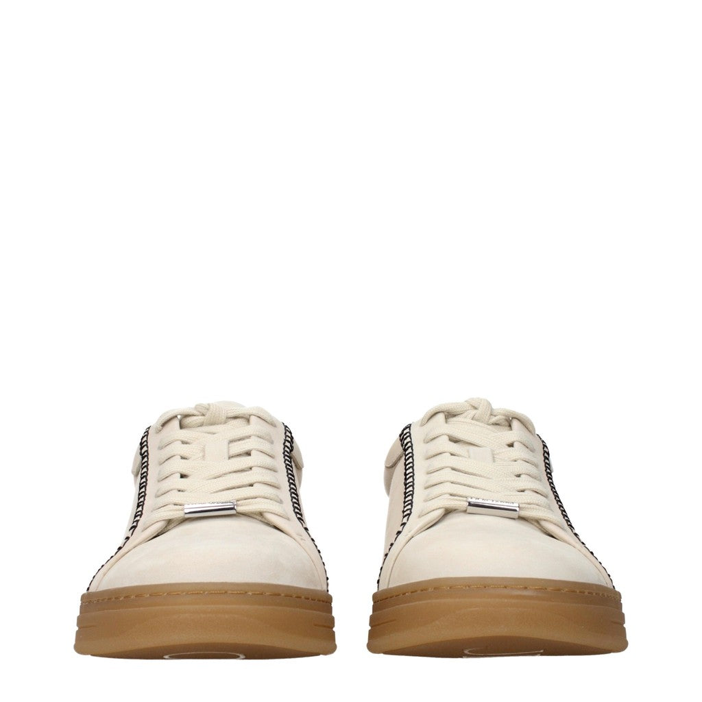 Jimmy Choo Rome Sneakers van suède en leer – Beige / Zwart