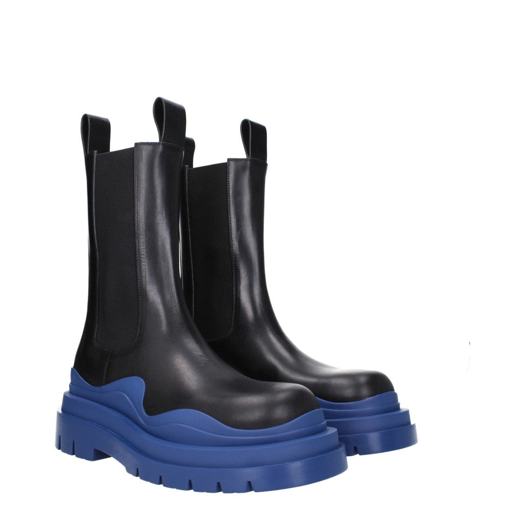 Bottega Veneta Leren boots met hak – Zwart / Blauw