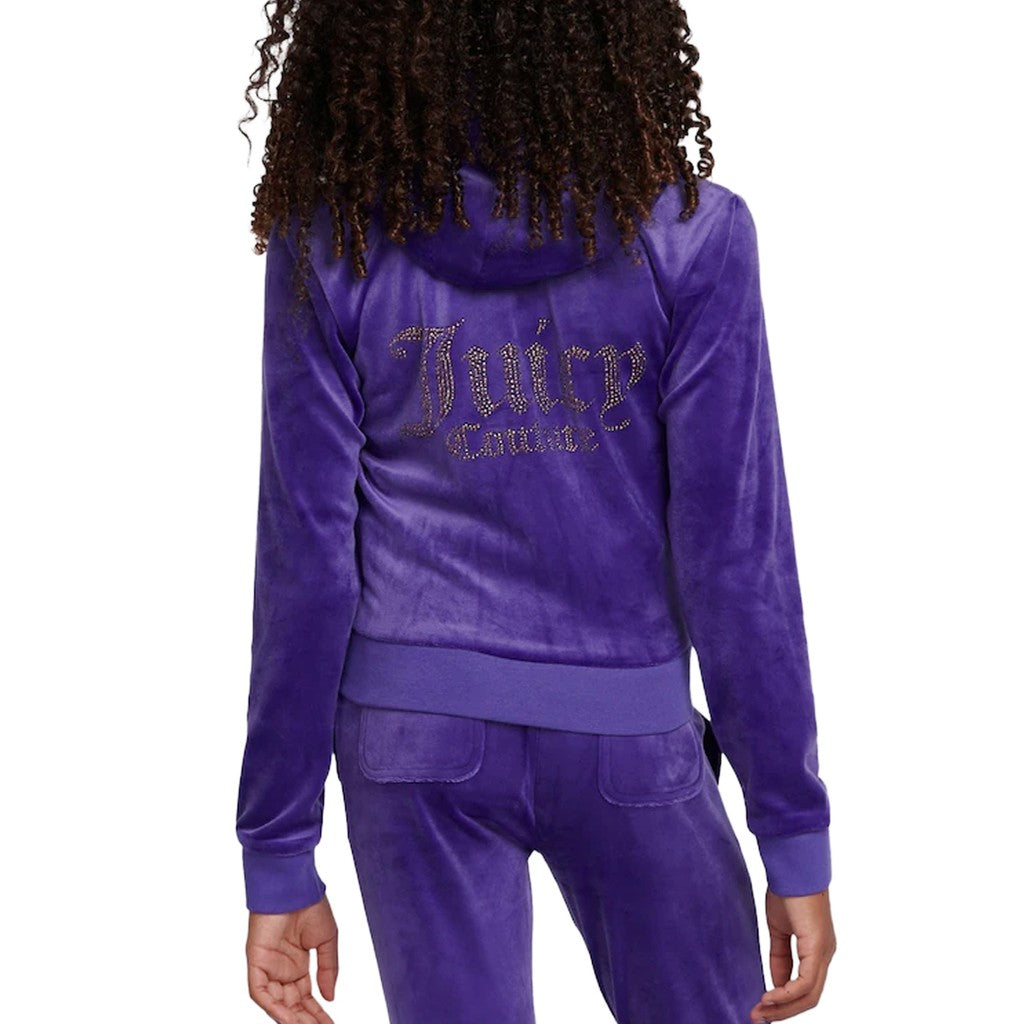 Juicy Couture Kids Hoodie met rits – Paars