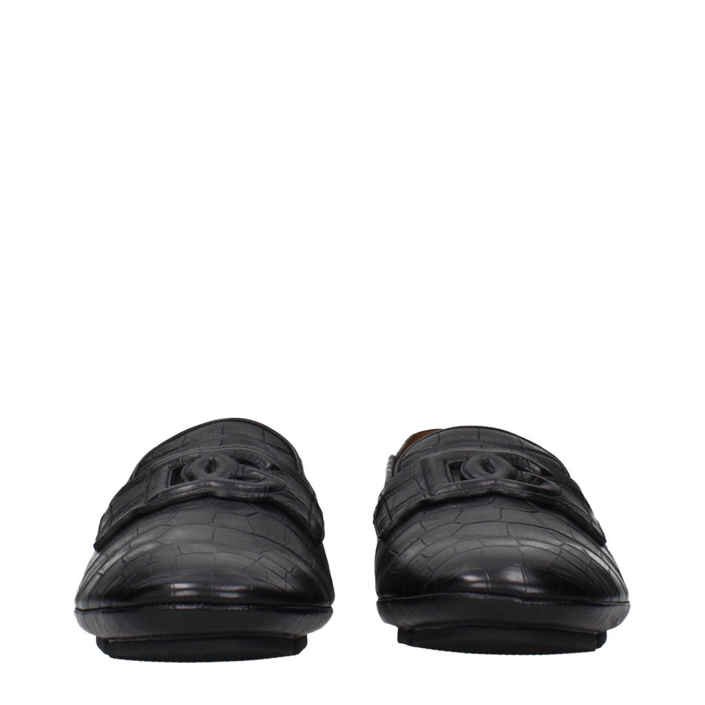 Dolce & Gabbana Loafers met rubberen zool – Zwart