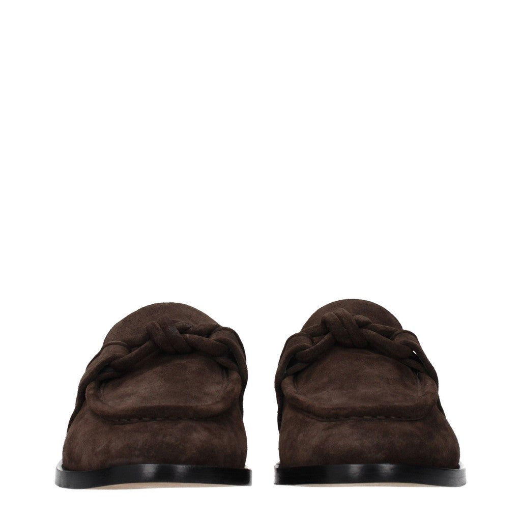 Bottega Veneta Loafers met ronde neus en leren zool – Bruin