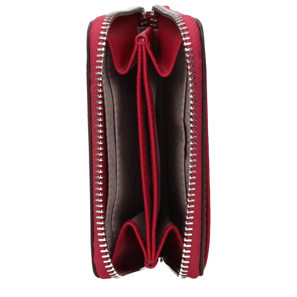 Michael Kors Jet Set Travel Compacte portemonnee met ritssluiting – Rood
