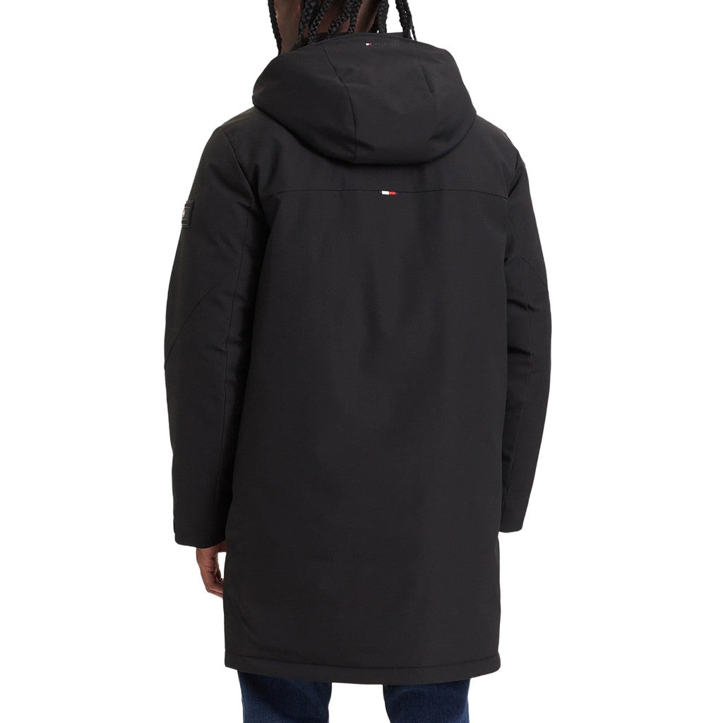 Tommy Hilfiger Gewatteerde jas met capuchon – Zwart