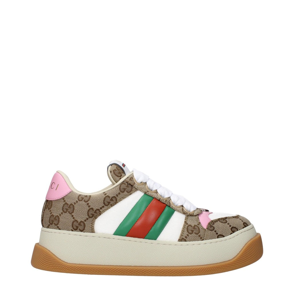 Gucci GG canvas Sneakers – Beige / Roze