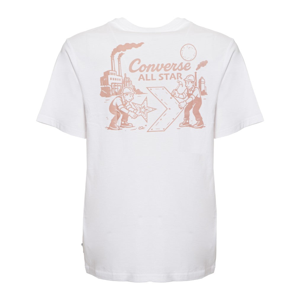 Converse T-shirt met ronde hals en print – Wit