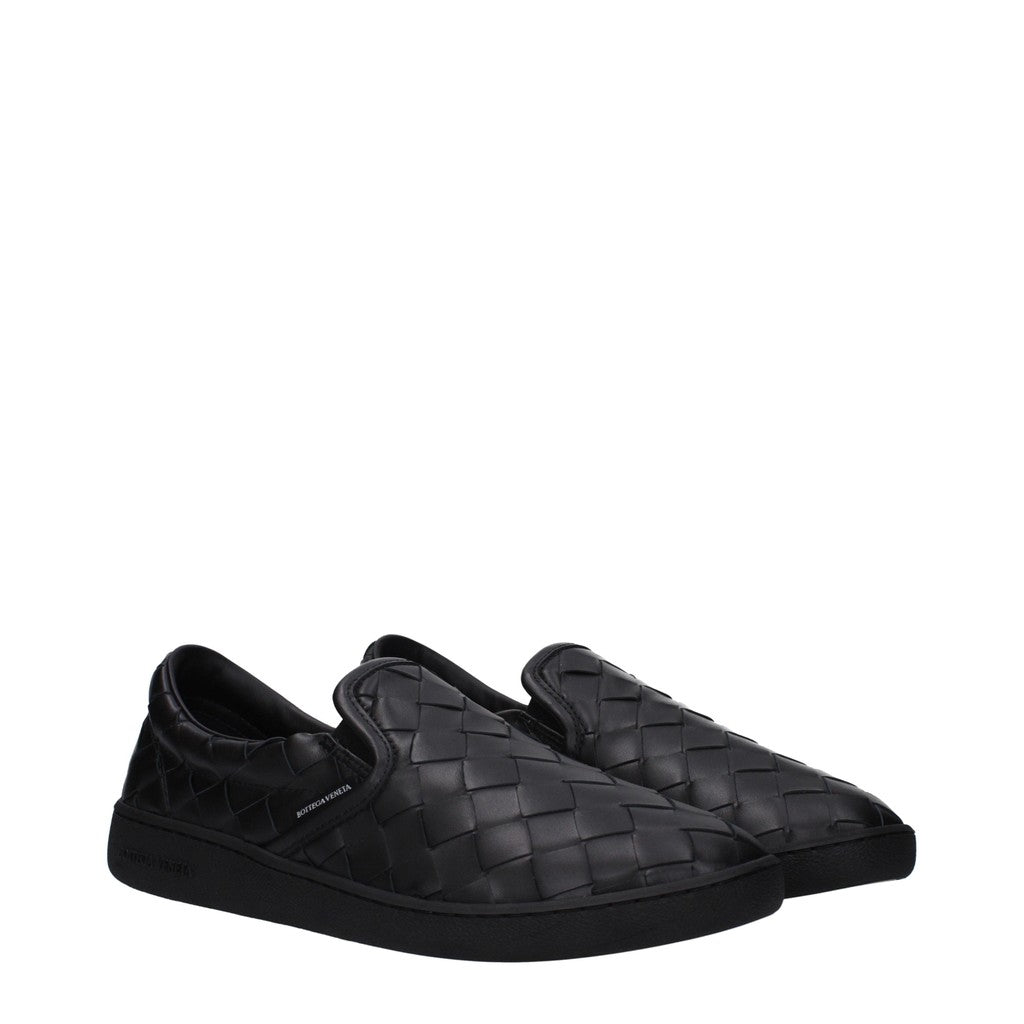 Bottega Veneta Sneakers met rubberen zool en ronde neus – Zwart