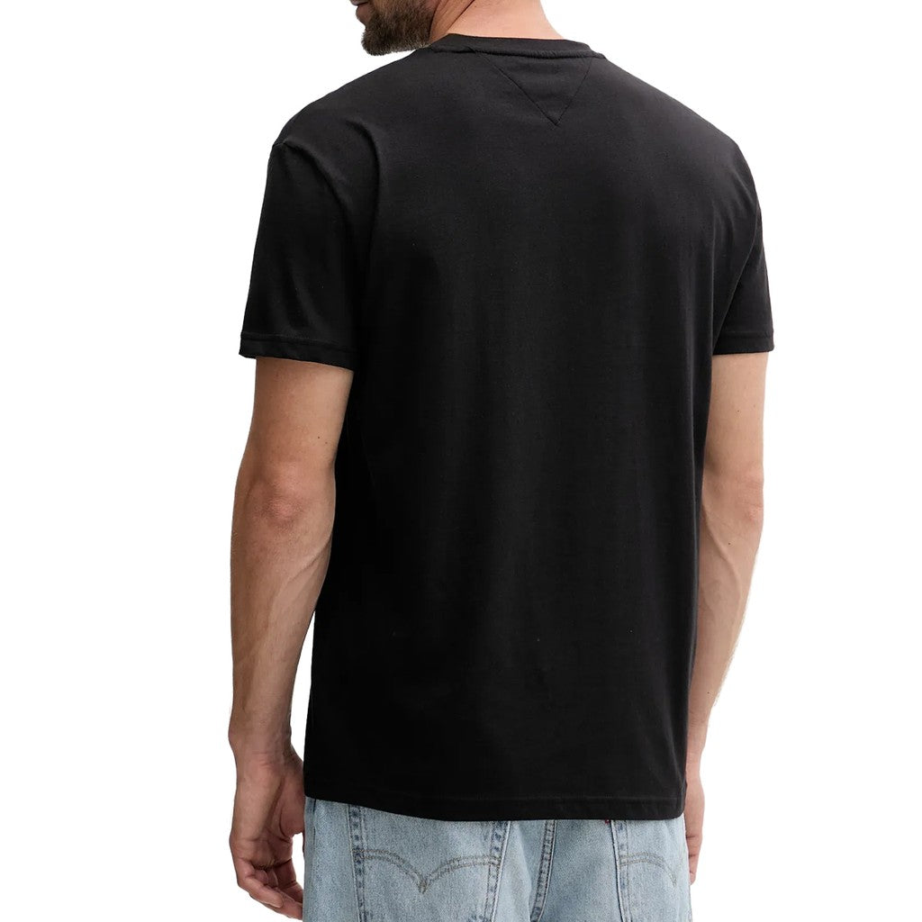 Tommy Jeans Regular Fit T-shirt met bedrukt logo – Zwart