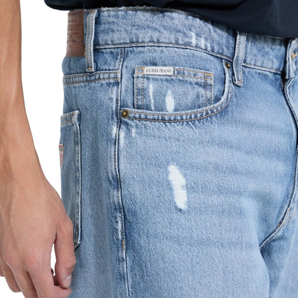Guess Katoenen relaxed fit jeans – Lichtblauw