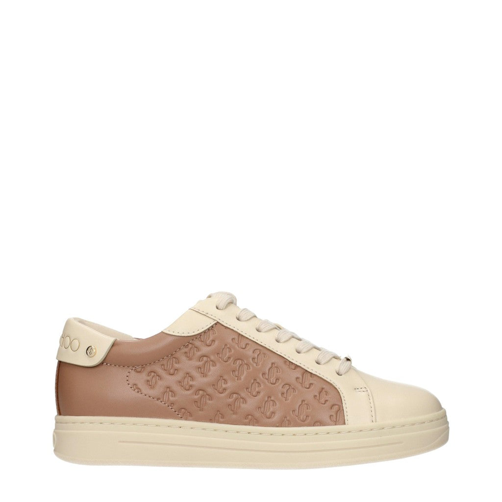 Jimmy Choo Rome Sneakers met goudkleurige details – Beige