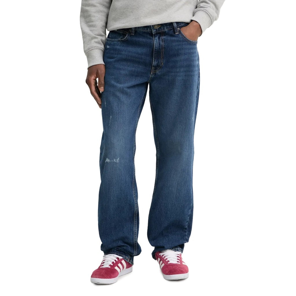 Guess Katoenen relaxed fit jeans – Donkerblauw