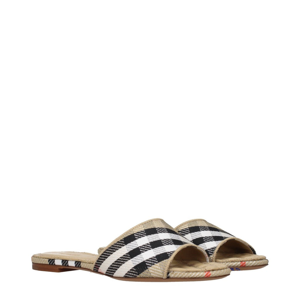 Burberry Sandalen met open neus en leren zool – Beige