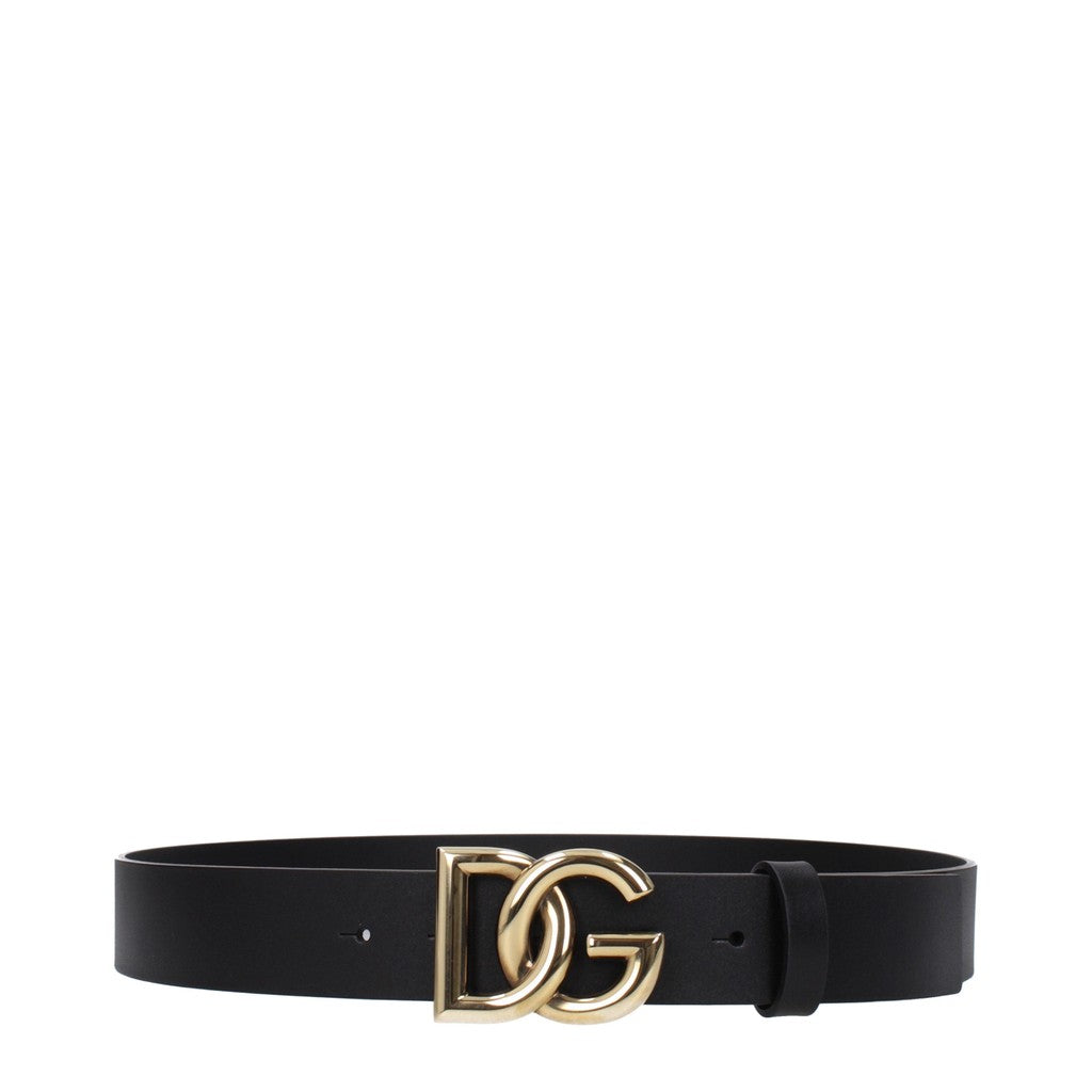 Dolce & Gabbana Riem met goudkleurige details – Zwart / Goud