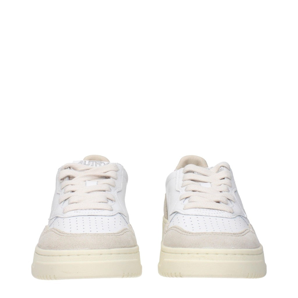 Autry Medalist Sneakers met rubberen zool – Wit / Roze