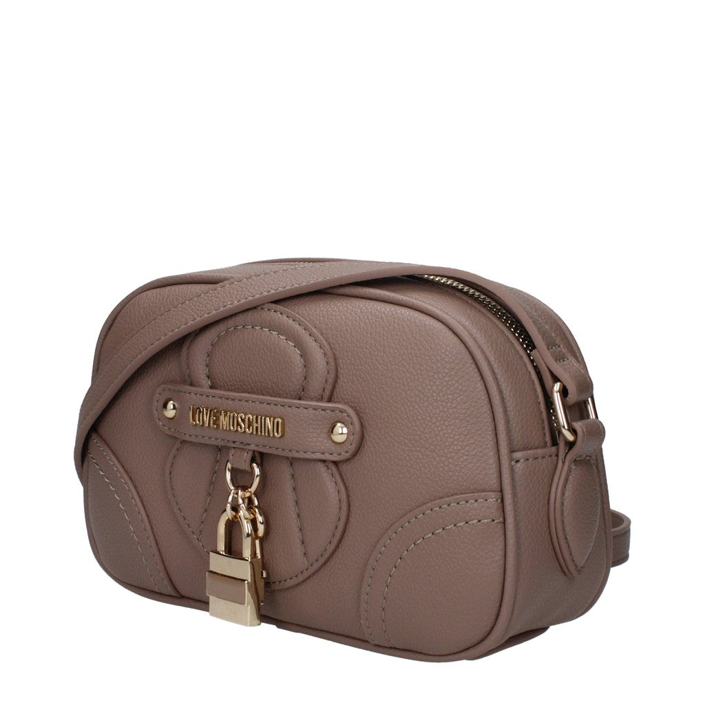 Love Moschino Crossbodytas met goudkleurige details – Taupe