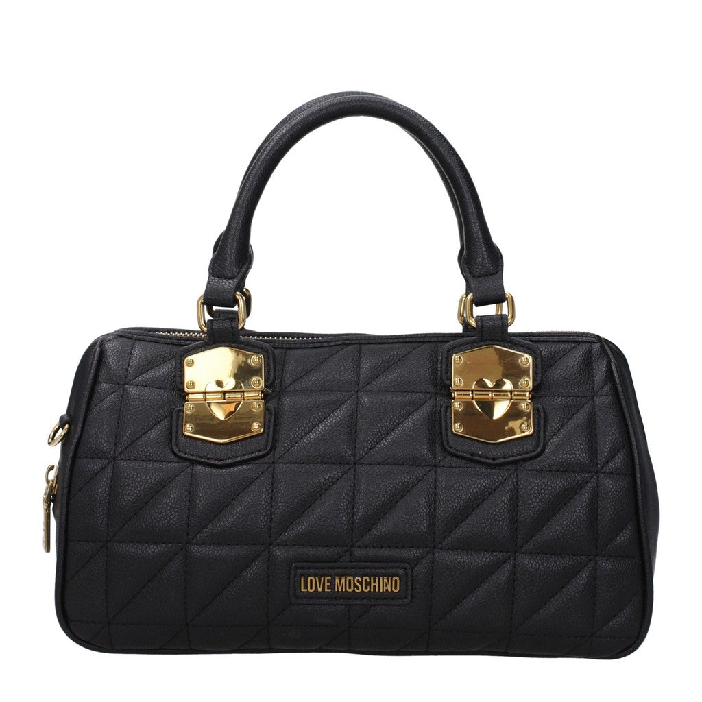 Love Moschino Handtas met goudkleurige details – Zwart