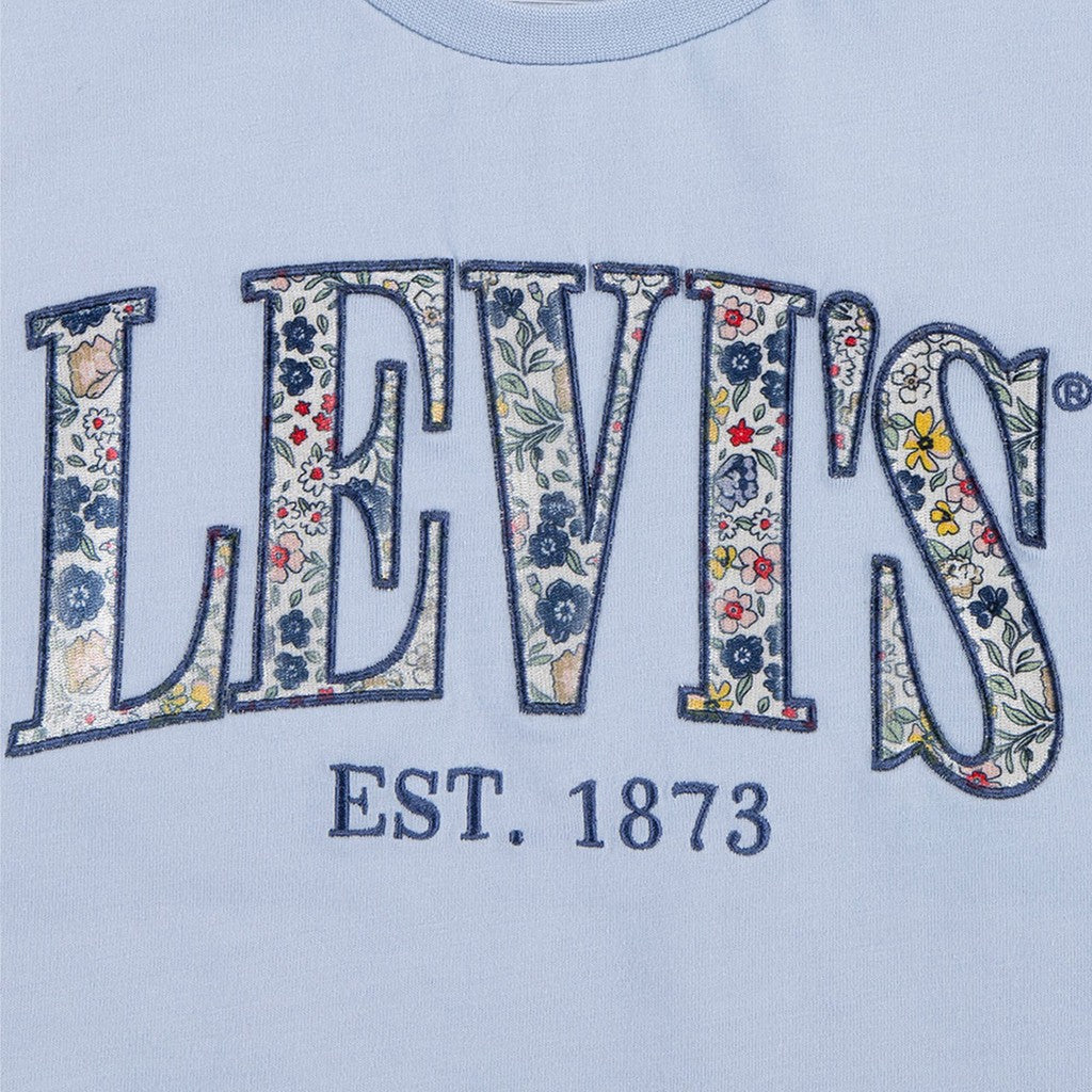 Levi's Kids T-shirt met bedrukt logo – Lichtblauw