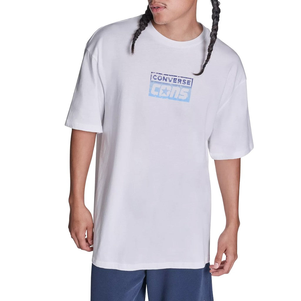 Converse T-shirt met ronde hals en bedrukt logo – Wit
