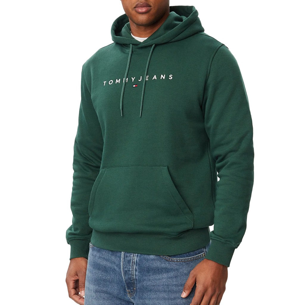 Tommy Jeans Regular Fit Hoodie met fleece binnenkant – Donkergroen