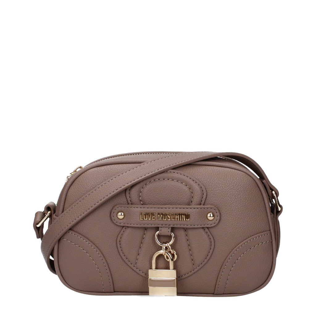Love Moschino Crossbodytas met goudkleurige details – Taupe
