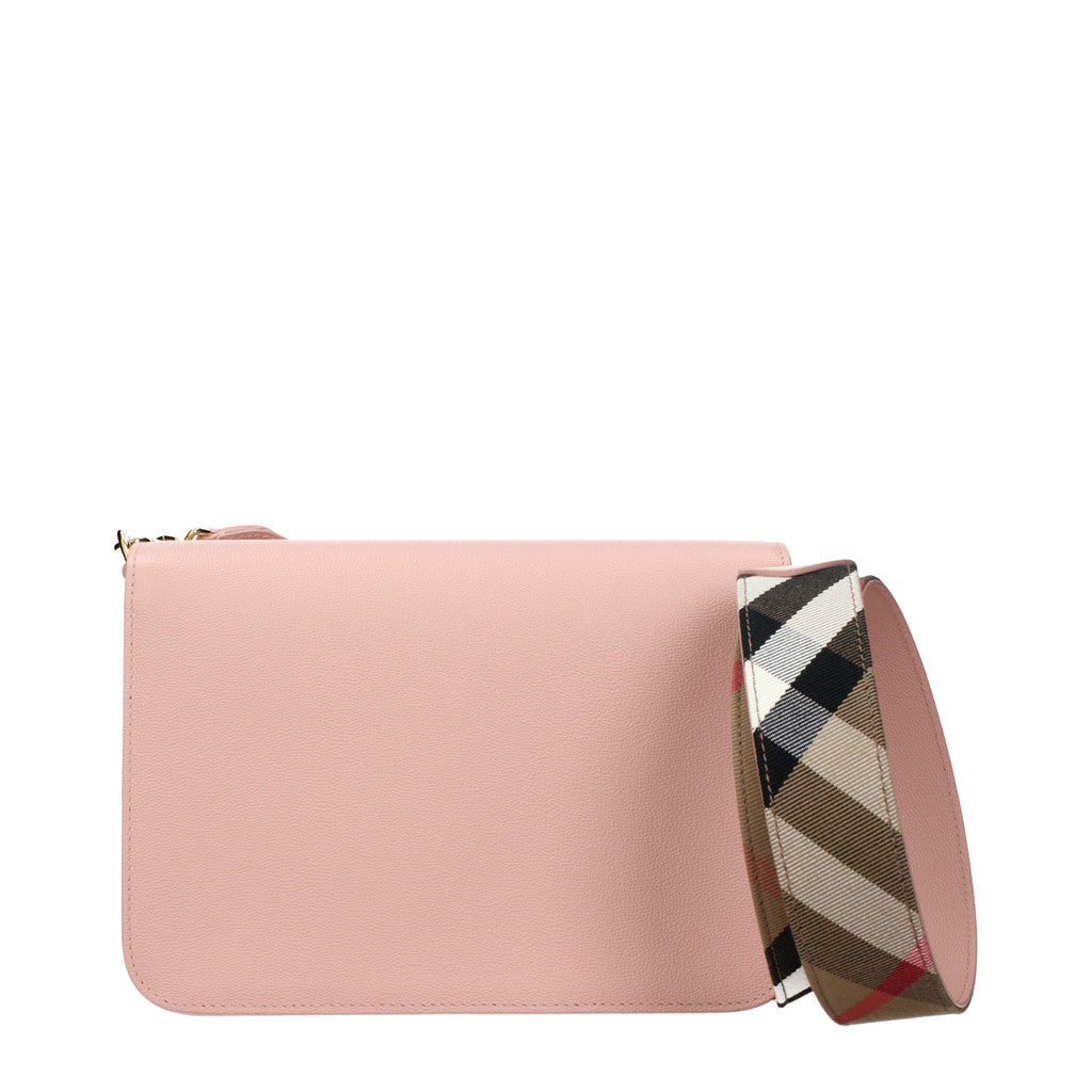 Burberry Crossbodytas van leer en stof – Oudroze