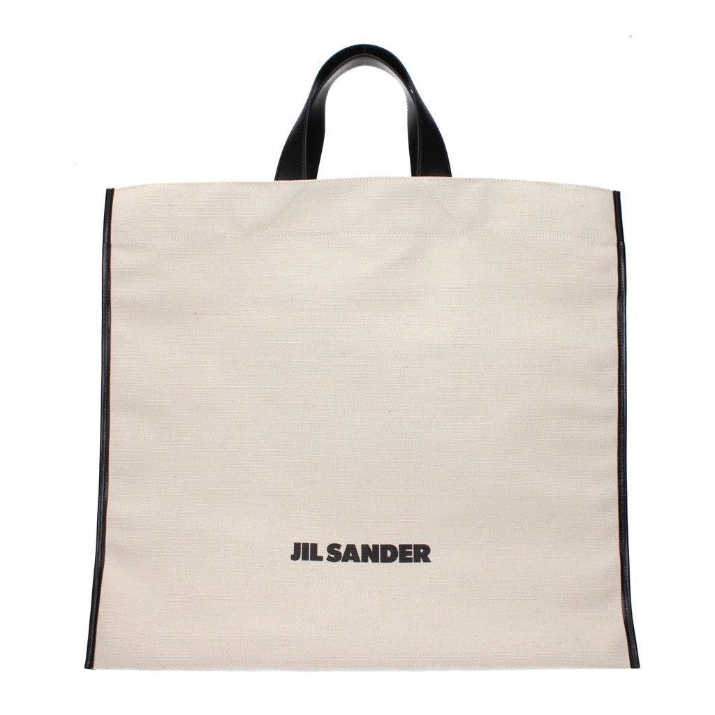 Jil Sander Border Book Square Shopper – Beige / Zwart