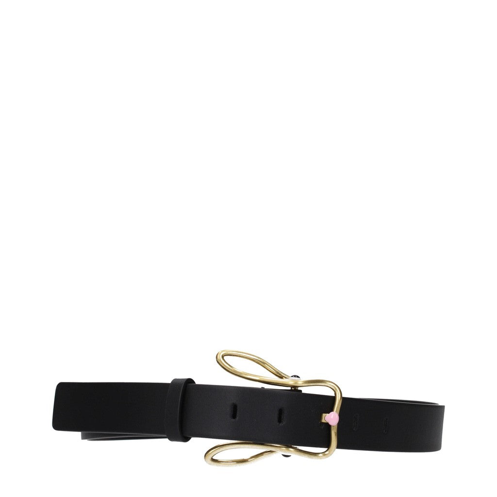 Bottega Veneta Damesriem met goudkleurige details – Zwart