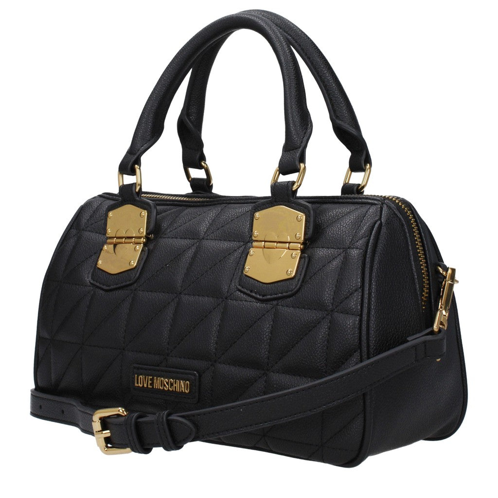 Love Moschino Handtas met goudkleurige details – Zwart