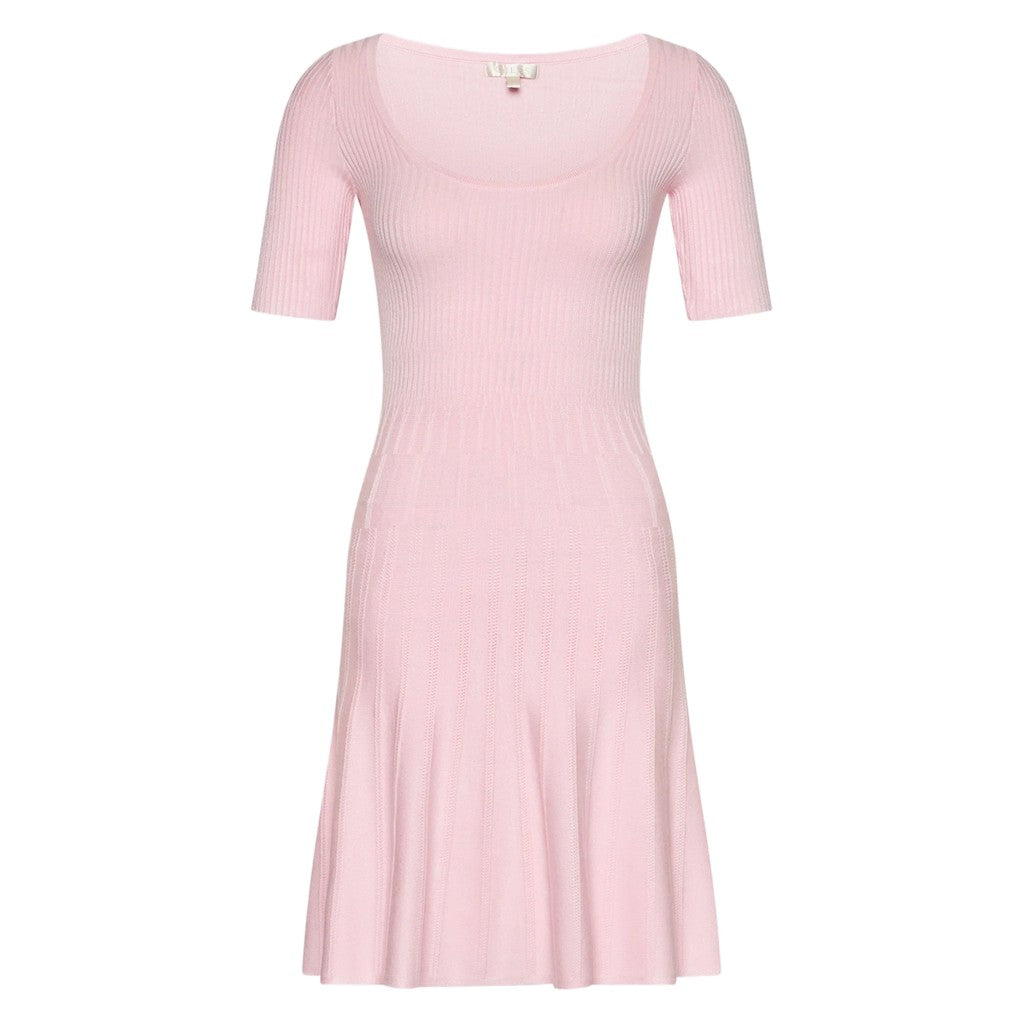 Guess Jurk met volants en driekwart mouwen – Roze