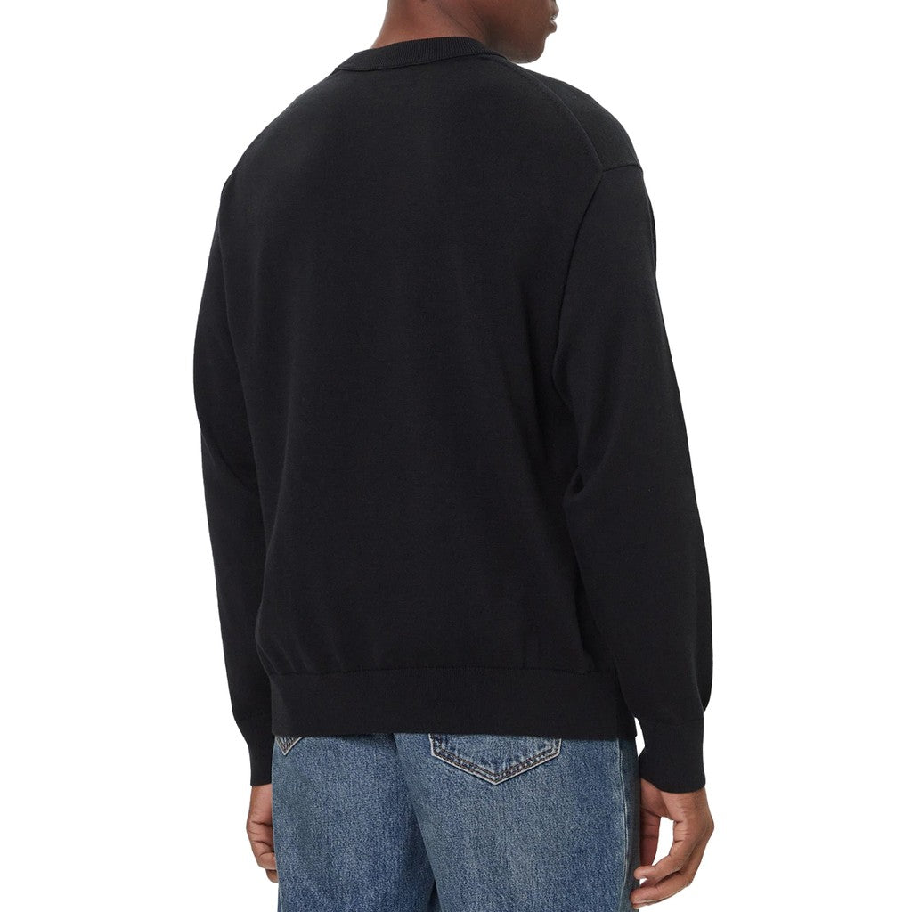 Calvin Klein Gebreide trui met ronde hals – Zwart